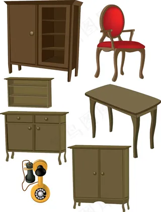 时尚家具矢量素材