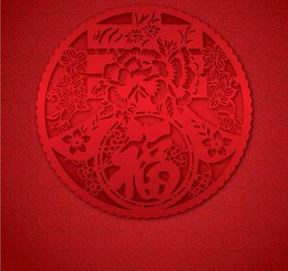 新年剪纸设计春节剪纸春剪纸福字剪纸