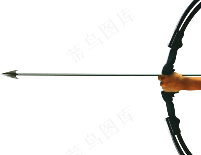 卡通手绘士兵弓箭武器png免扣素材
