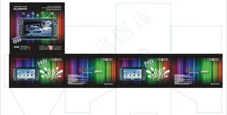 汽车dvd导航包装盒图片