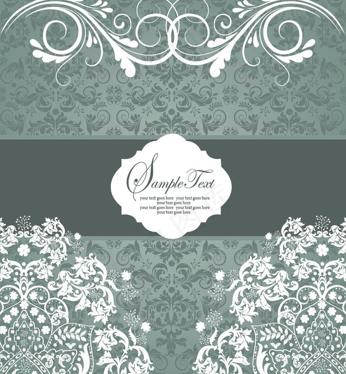 欧式花纹图片古典花纹婚纱 婚礼 角花 对称花纹