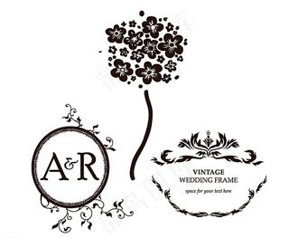 婚礼花纹素材 花束图片