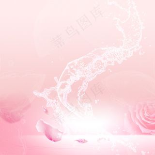 电商粉色水花直通车背景