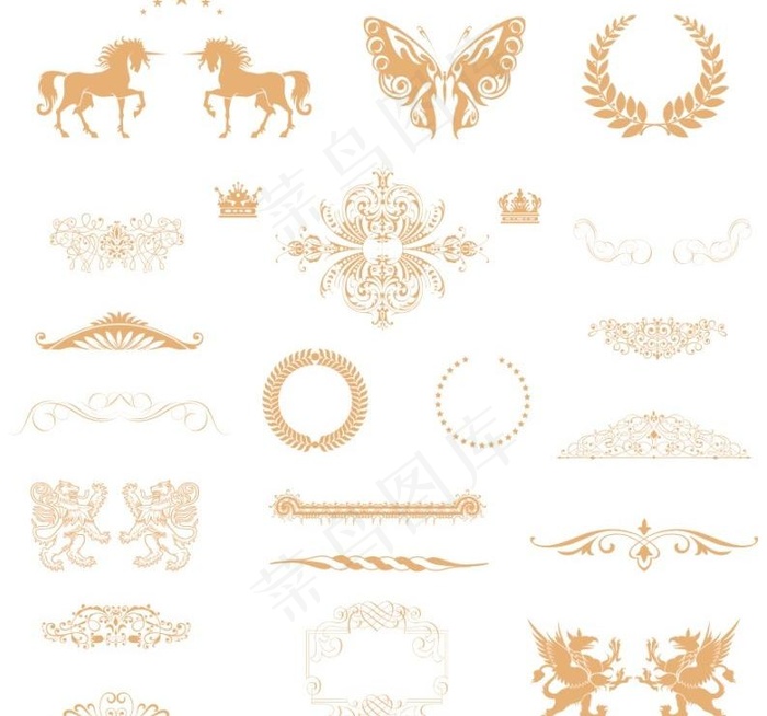 欧式花纹 欧洲元素图片