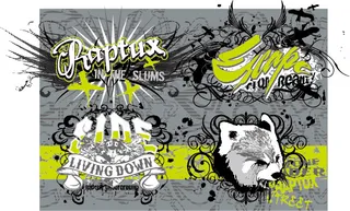 泼墨滴贱图案4种AI下载免费下载