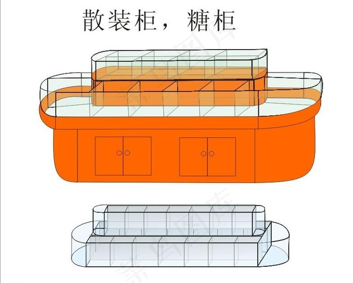 散装柜装修设计图片cdr矢量模版下载