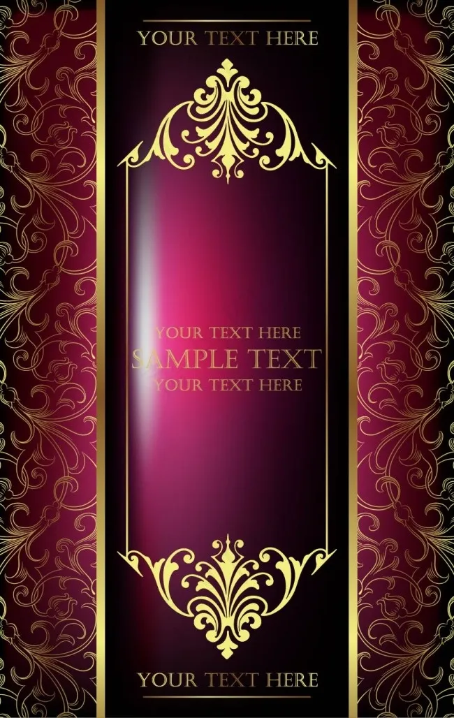 紫色高雅底纹边框eps,ai矢量模版下载