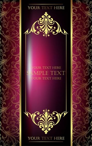 紫色高雅底纹边框