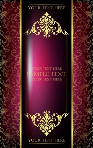 紫色高雅底纹边框