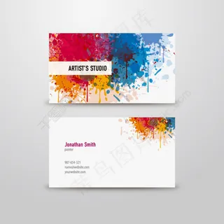 装饰名片装饰 墨迹