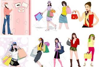 多款购物美女图片