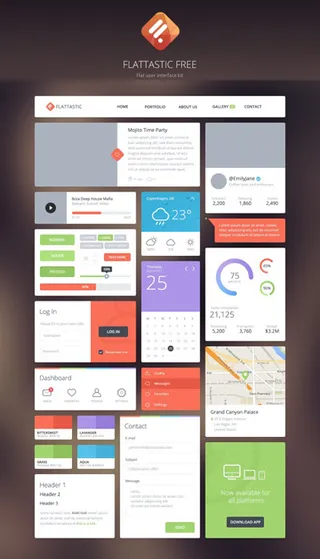 简洁界面应用psd分层素材