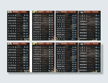 咖啡价格表 单品介绍图片