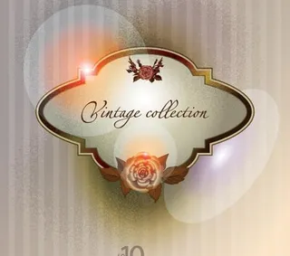 花卉装饰复古背景矢量