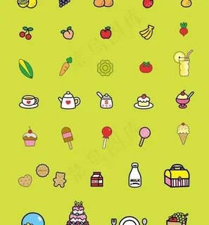 卡通背景 生活元素图片