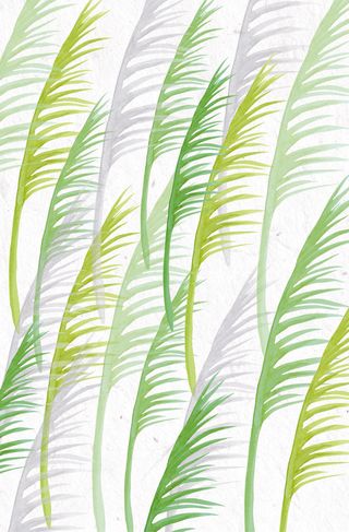 森系文艺风水彩绿色植物叶子背景素材