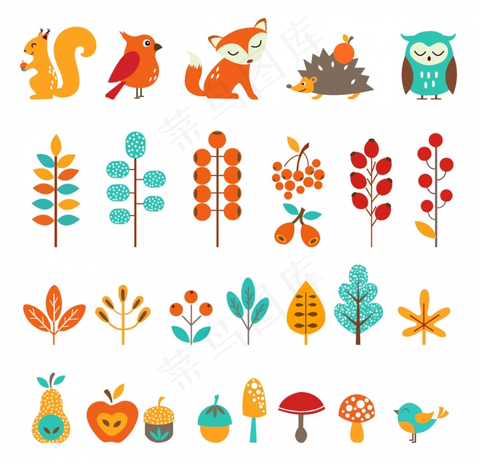 实用有趣的植物动漫矢量图下载