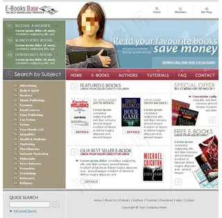 阅读爱好者网页psd模板