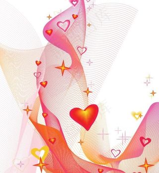 情人节时尚梦幻爱情矢量素材
