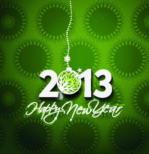 2013新年圣诞节旗帜矢量素材
