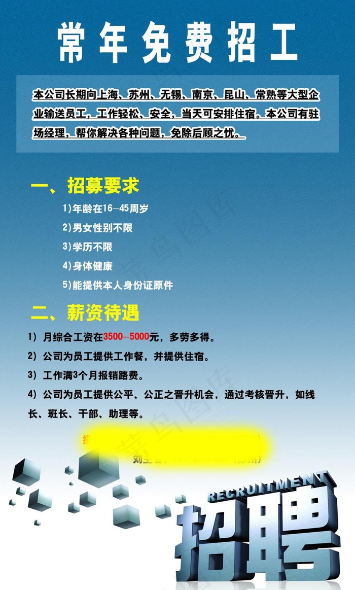 招聘单页(2370X3937(DPI:100))psd模版下载