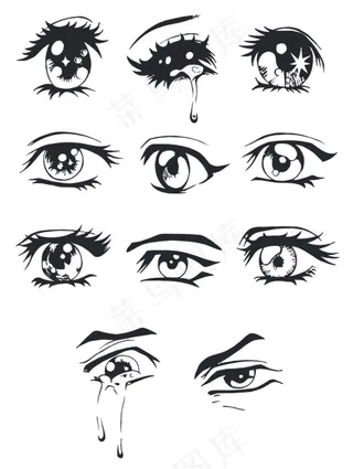 手绘漫画眼睛