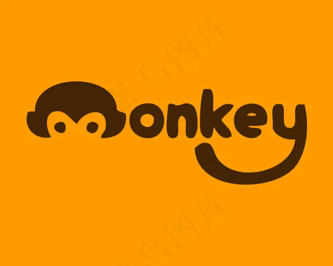 monkey 创意标志设计ai矢量模版下载