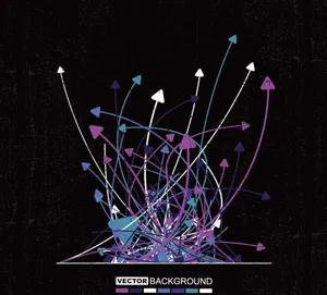 潮流彩色箭头矢量素材