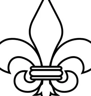 鸢尾轮廓剪贴画