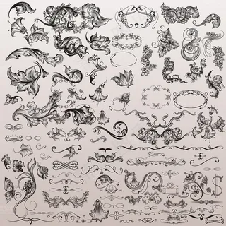 古典欧式花纹设计矢量素材