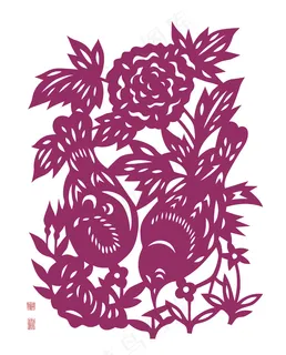 中国传统剪纸矢量的鸟 中国传统剪纸矢量的鸟