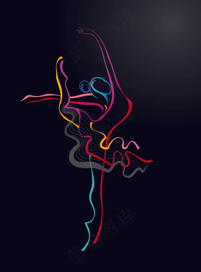 色女舞蹈设计矢量图04eps,ai矢量模版下载
