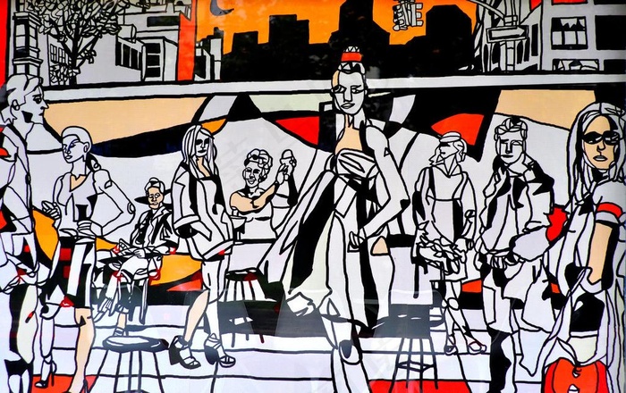 动漫人物布景墙图片