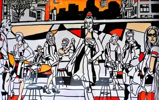 动漫人物布景墙图片