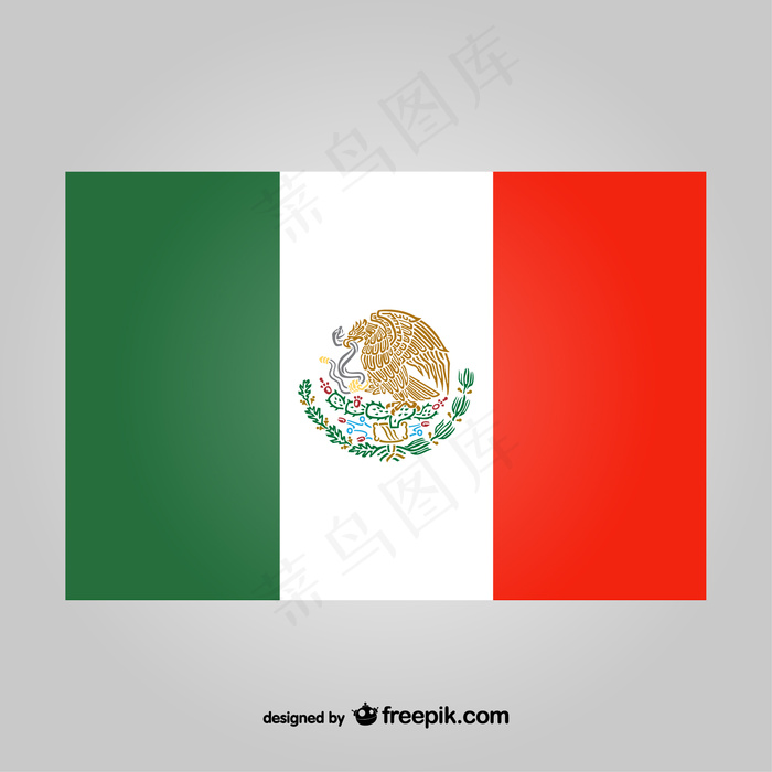 墨西哥国旗矢量
