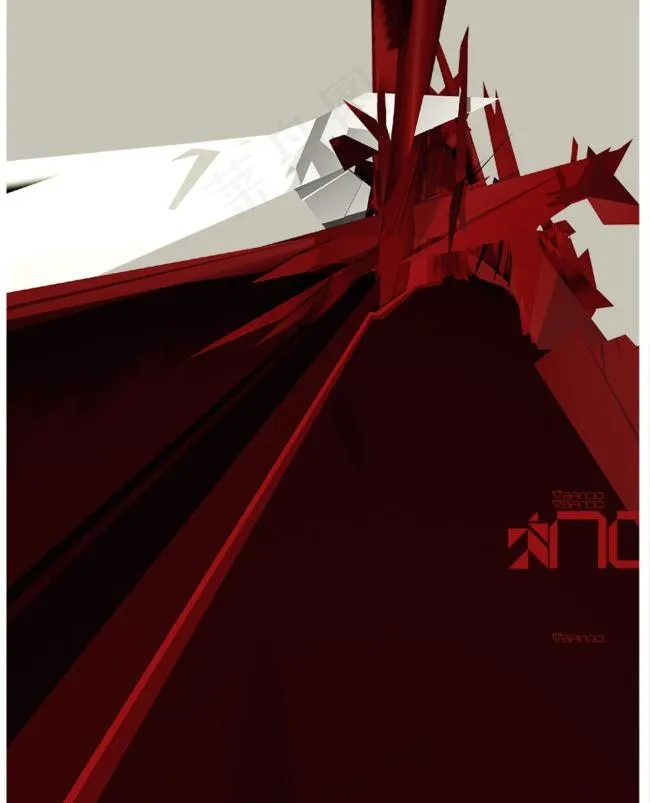 意识反噬创意设计工业设计素材之红色...