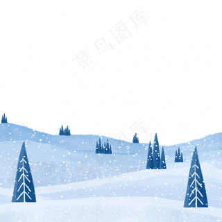 立冬节气场手绘场景,免抠元素