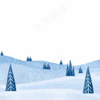 立冬节气场手绘场景,免抠元素