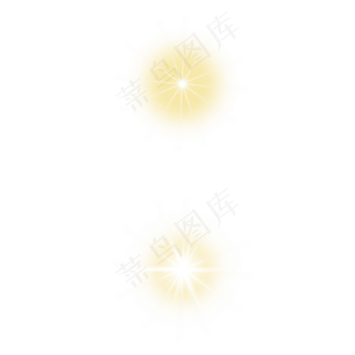 金色闪光星光光束效果免扣psd