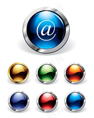 金属边框水晶按钮