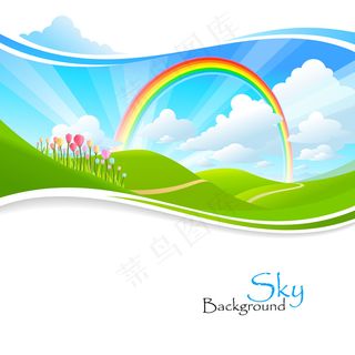 春天的卡通背景