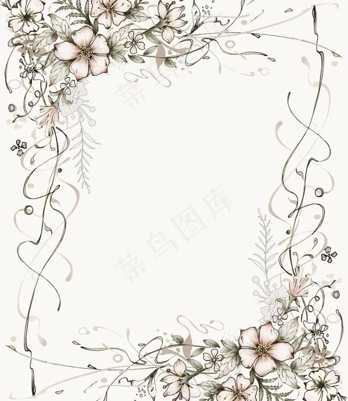 手绘相框花纹图片