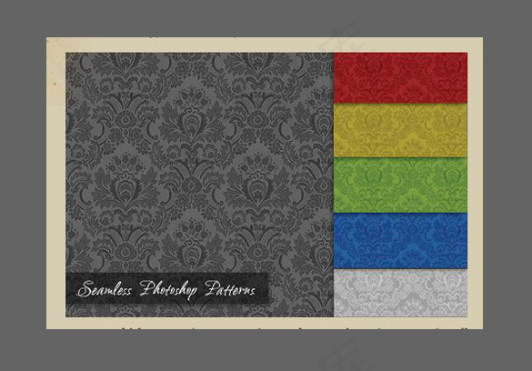 6 PS图象处理软件无缝花卉图案