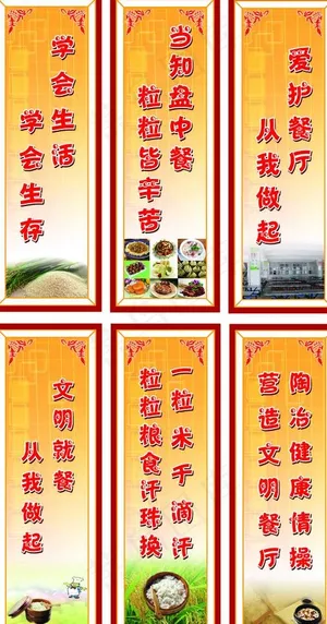 学校餐厅文化展板图片