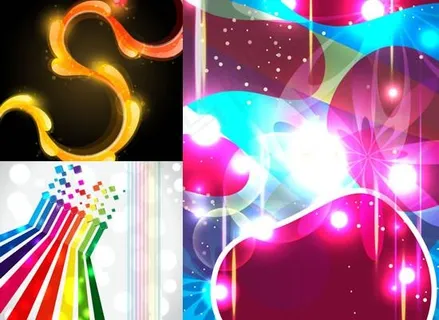 点点光晕炫彩背景矢量图 AI