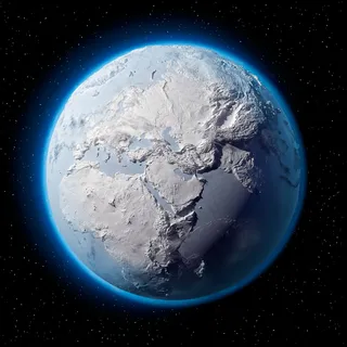 星空中的白色地球 星空中的白色地球
