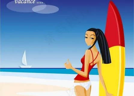 帆船运动的俏女郎图片