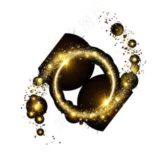 金色装饰炫酷沙化光圈素材金色装饰炫酷沙化光圈素材