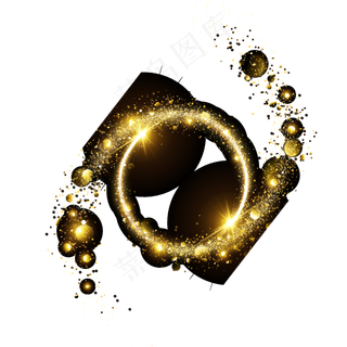 金色装饰炫酷沙化光圈素材金色装饰炫酷沙化光圈素材