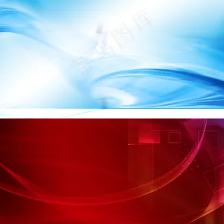 蓝色红色大气精美背景图